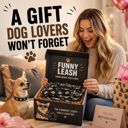 Iron Paw Comedy: The "Heavy" Chain Leash That's Light as a Feather! ⛓️✨