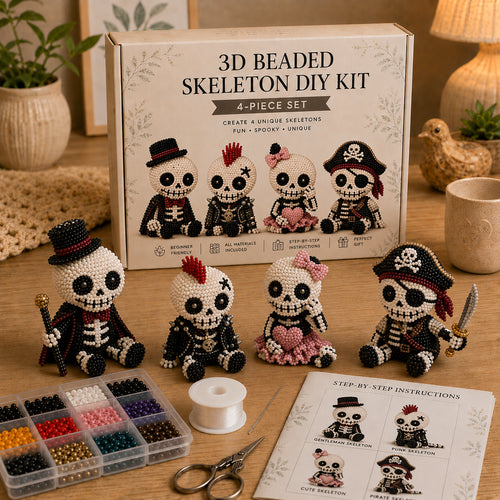 💀 3D Beaded Skeleton DIY Kit