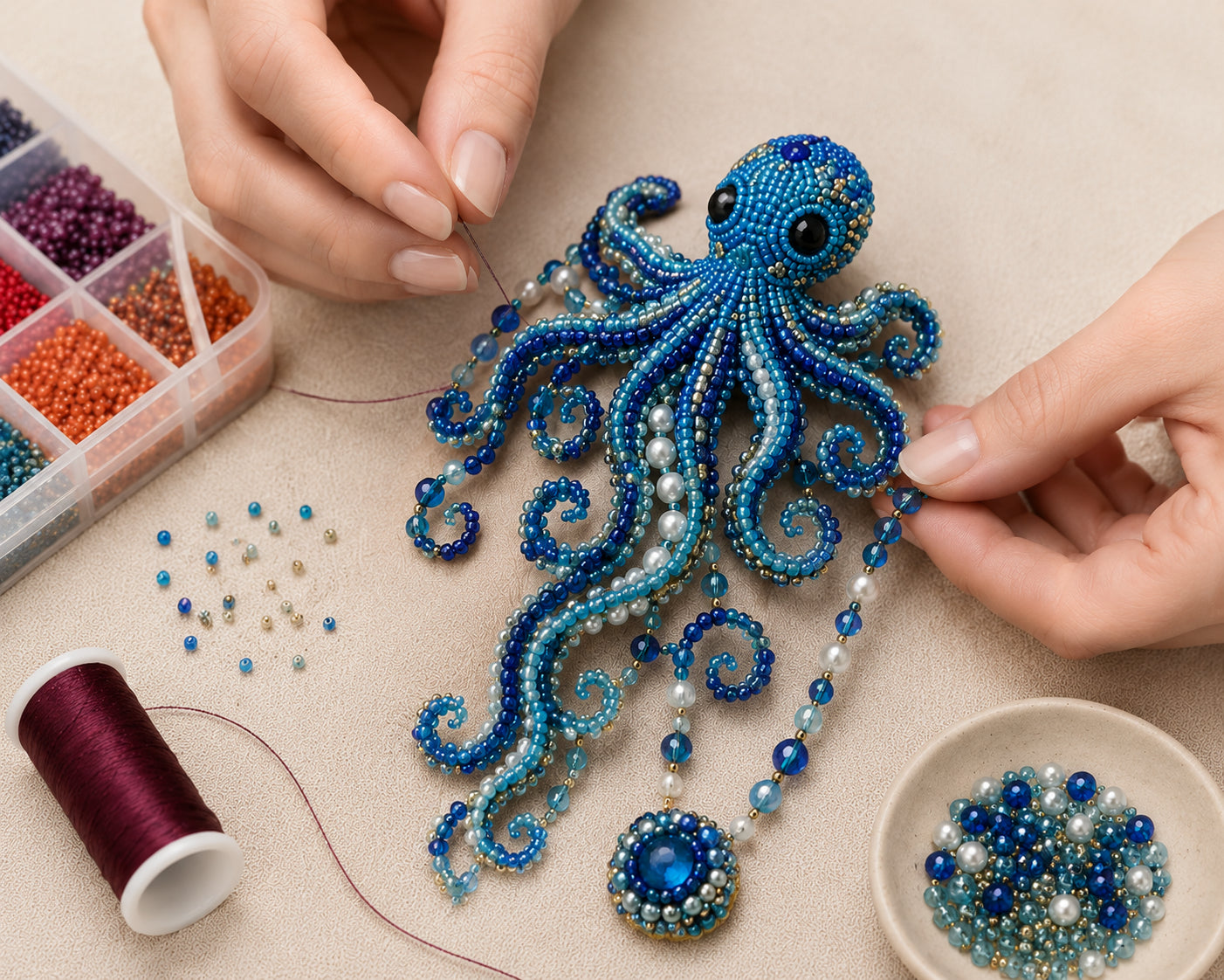 🔥Last Day BUY 3 GET 1 FREE🌊 DIY Ocean Beaded Bracelet Kit – Create Your Own Sea-Inspired Jewelry ✨
