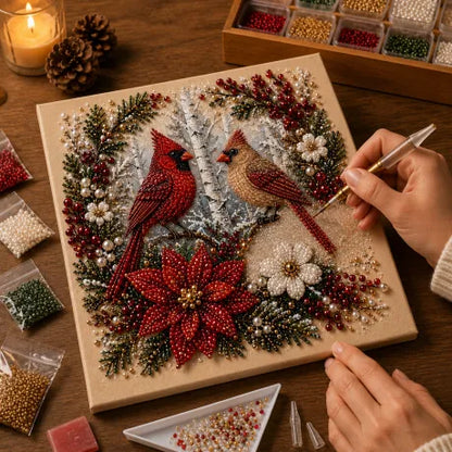 📈🔥2026 Top Picks🐦 Cardinal Winter Pearl Art DIY Kit