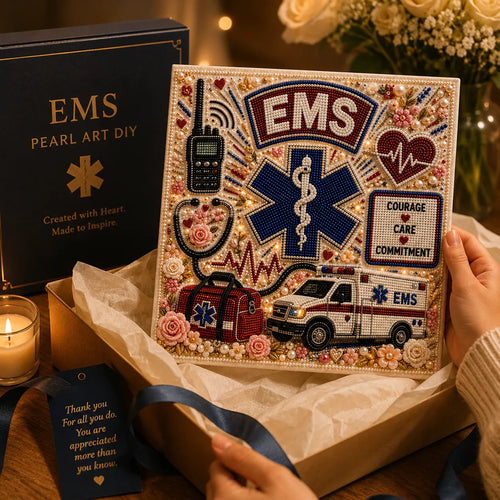 EMS Pearl Art DIY Kit 🚑❤ – Create a Shimmering Tribute to America’s Everyday Heroes