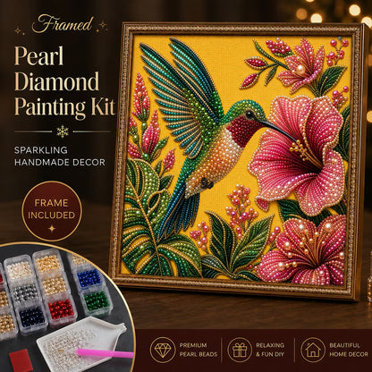 DIY Framed Hummingbird Pearl Art Kit