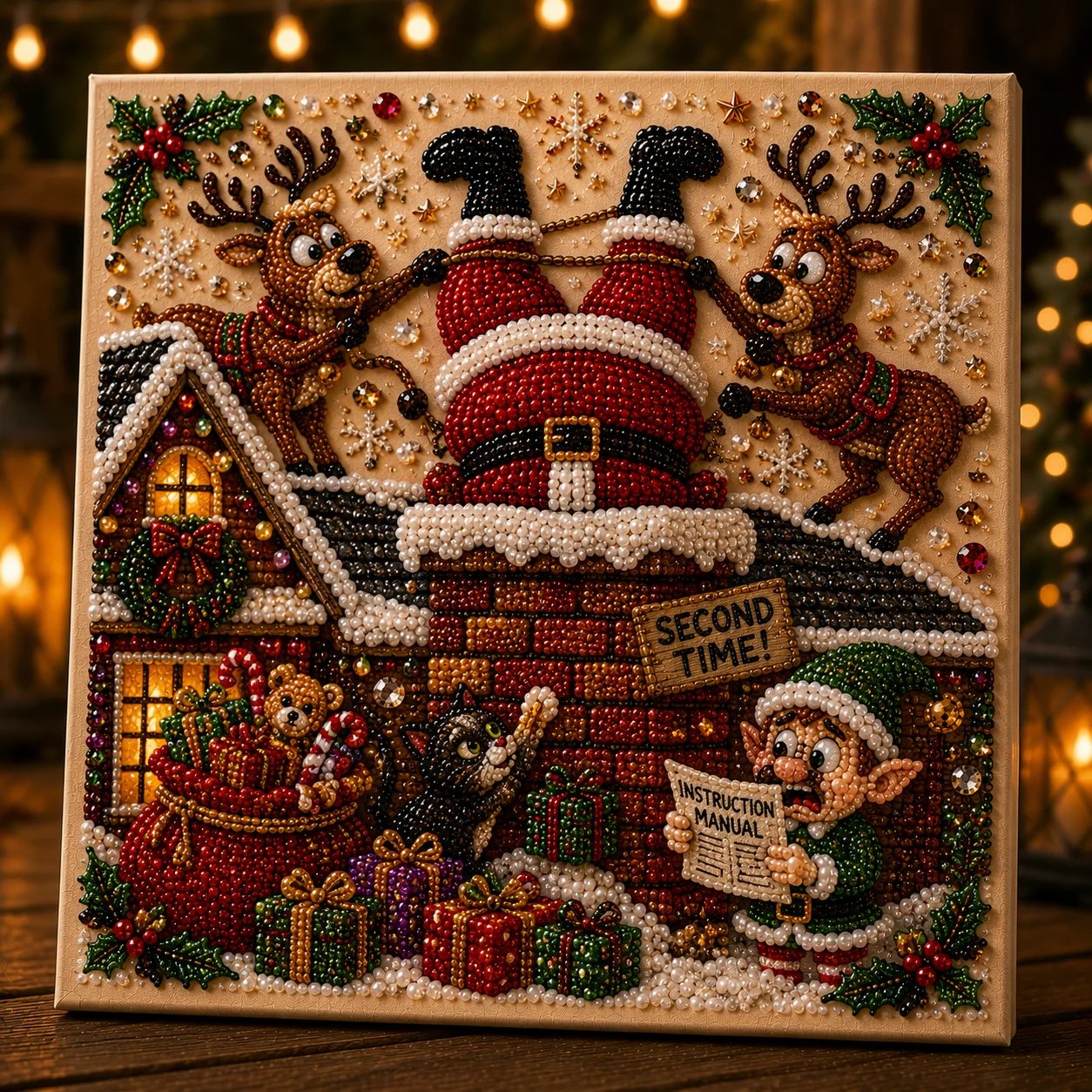 🎄 LAST DAY 49% OFF🧘 Relaxing & Beginner-Friendly🎄 Premium 3D Pearl Christmas Art Kit – ✨Relaxing DIY Craft to Create Stunning Christmas Artwork