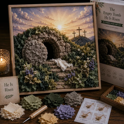 🔥 Last Day 49% OFF - ✝️3D Christian Fabric Poke Art Kit