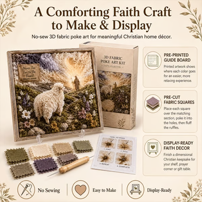 🔥 Last Day 49% OFF - ✝️3D Christian Fabric Poke Art Kit