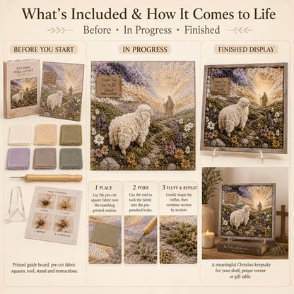 🔥 Last Day 49% OFF - ✝️3D Christian Fabric Poke Art Kit