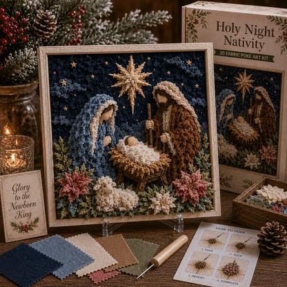 🔥 Last Day 49% OFF - ✝️3D Christian Fabric Poke Art Kit