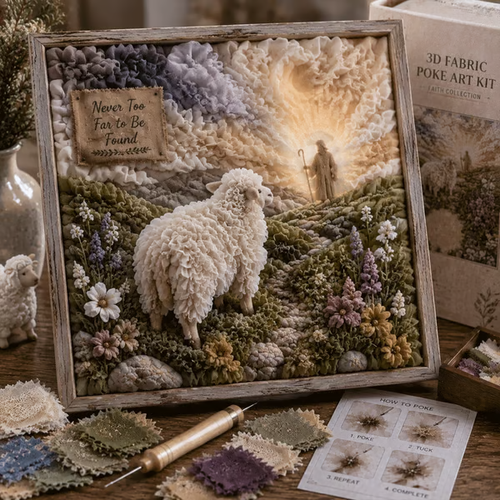 🔥 Last Day 49% OFF - ✝️3D Christian Fabric Poke Art Kit