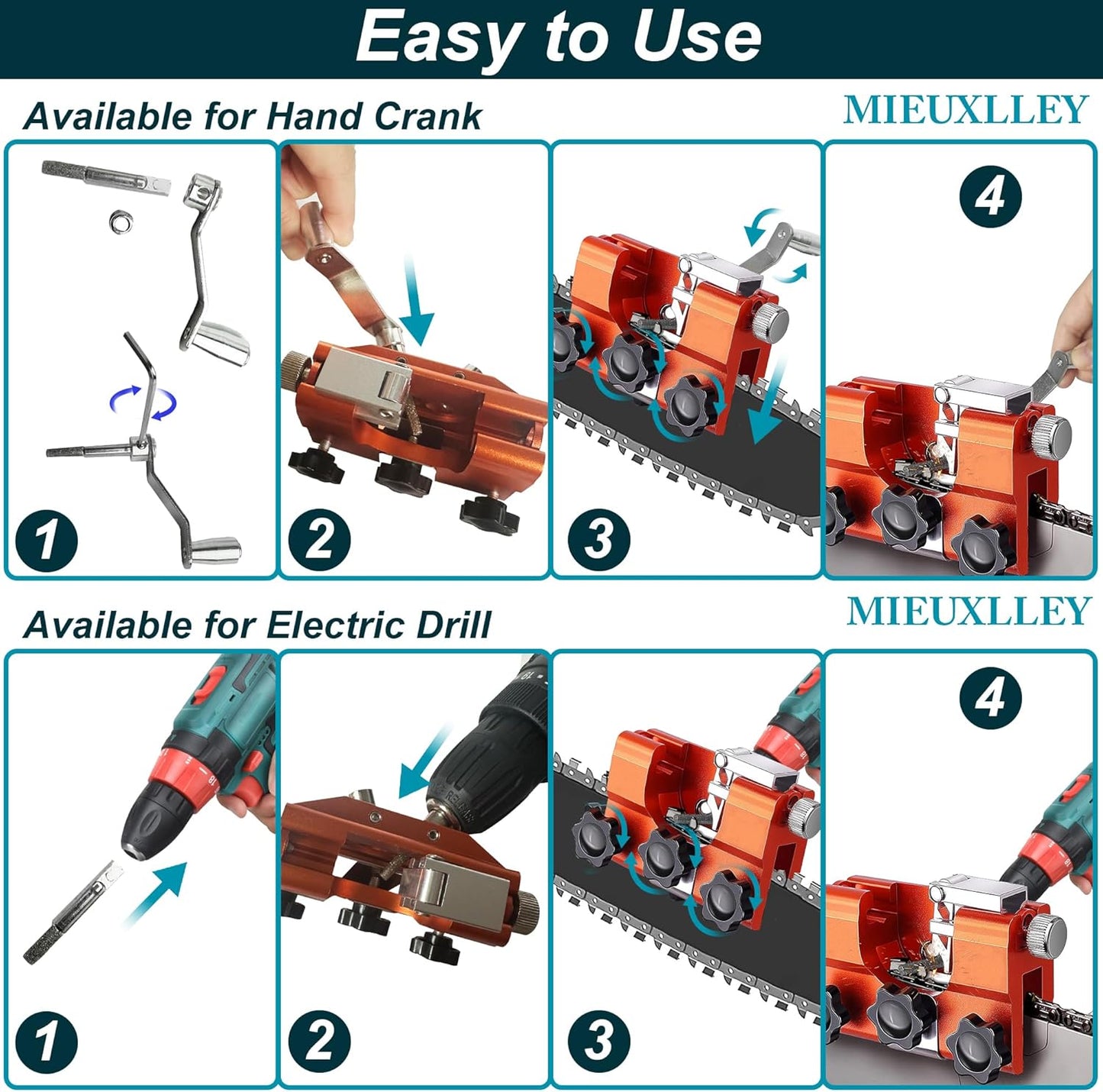 Hand-Crank Chainsaw Sharpener