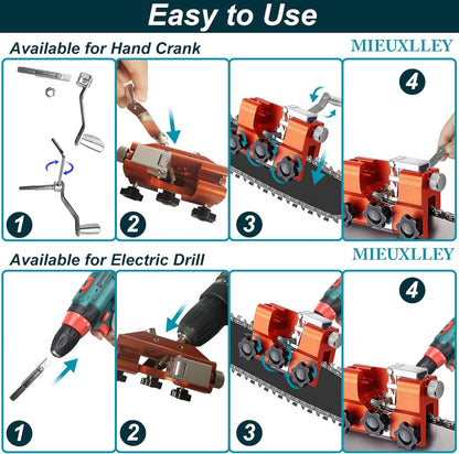 Hand-Crank Chainsaw Sharpener