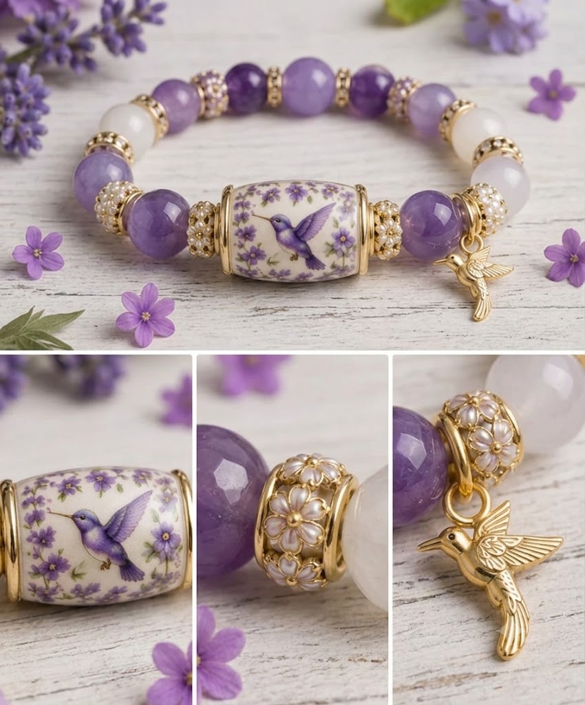 💜Hummingbird Garden Faith Bracelet 🌸 | 2026 Limited Edition Bracelet