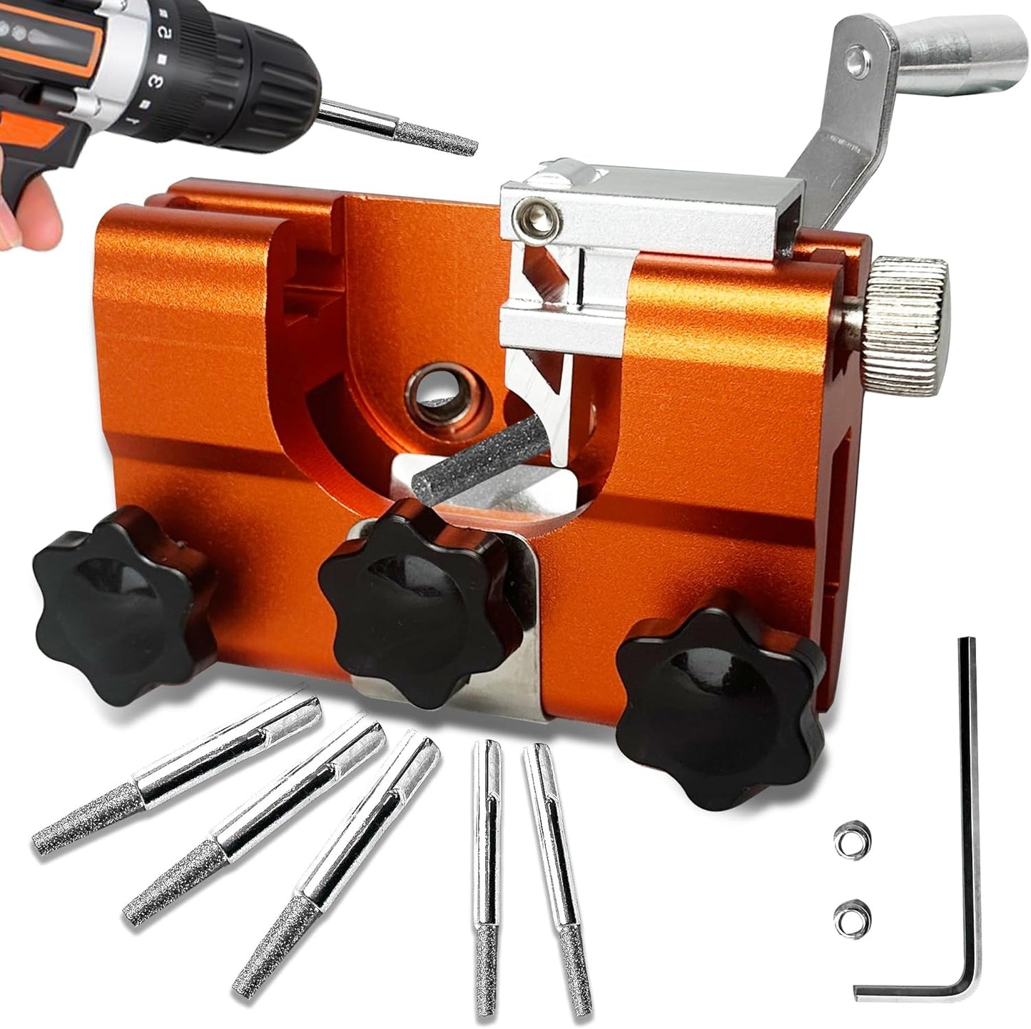 Hand-Crank Chainsaw Sharpener