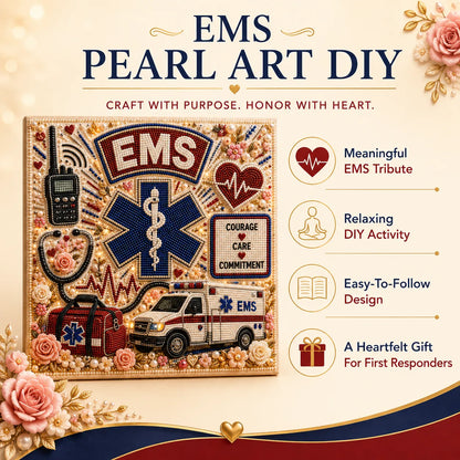 EMS Pearl Art DIY Kit 🚑❤ – Create a Shimmering Tribute to America’s Everyday Heroes