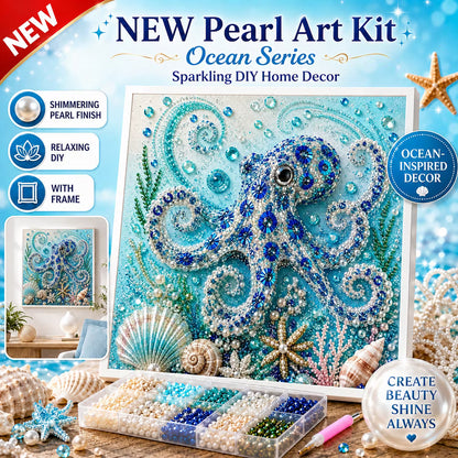 Ocean Friends Pearls Painting Kit DIY Diamond Painting Pearl Dot Crafts