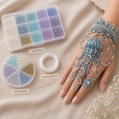 🔥Last Day BUY 3 GET 1 FREE🌊 DIY Ocean Beaded Bracelet Kit – Create Your Own Sea-Inspired Jewelry ✨