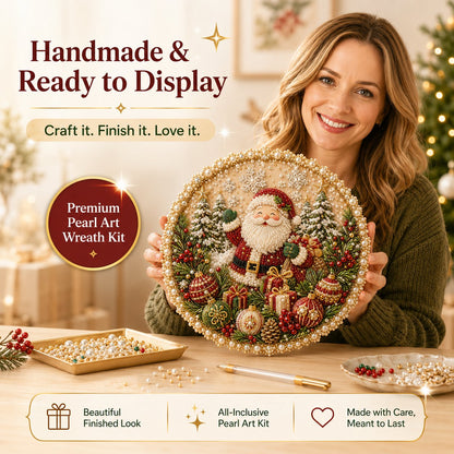 🔥Last Day 49% OFF - 🌸🌻🍂🎄 Four Seasons & Holiday Pearl Art Hanging Wreath Kit ✨