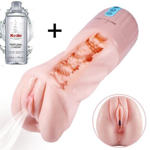 5 Sucking & 10 Vibrating Vagina Masturbation Cup