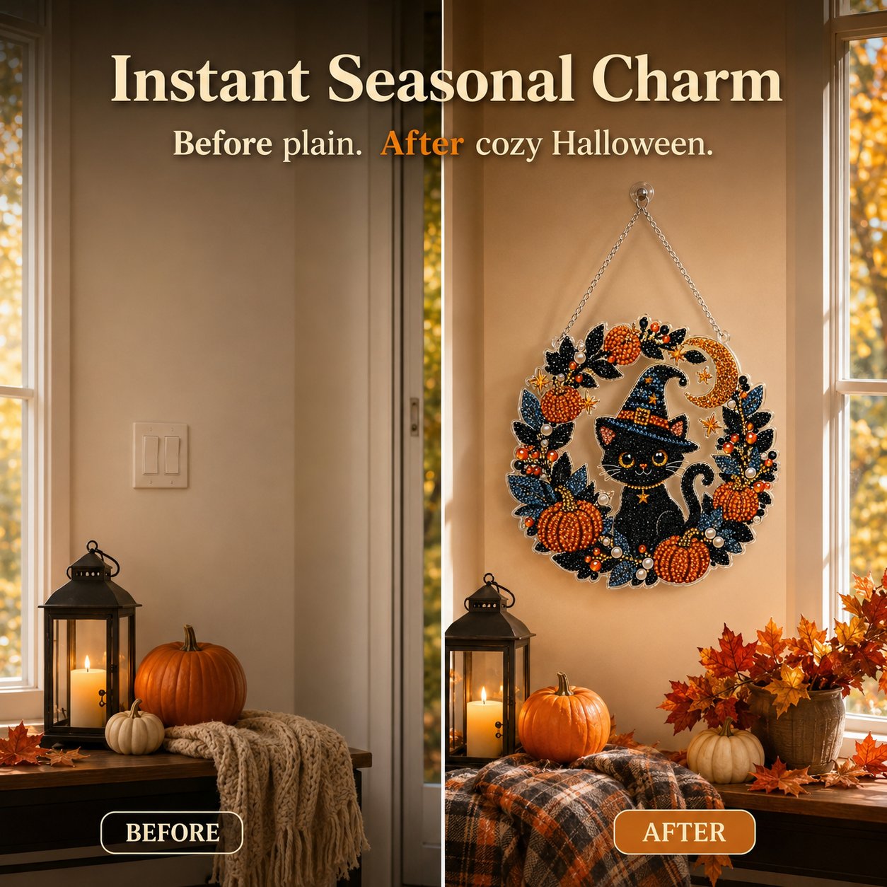 🔥LAST DAY 50% OFF - 👻✨ DIY Spooky Hanging Ornament Kit | Cute Handmade Decor for Holidays, Parties & Home Displays