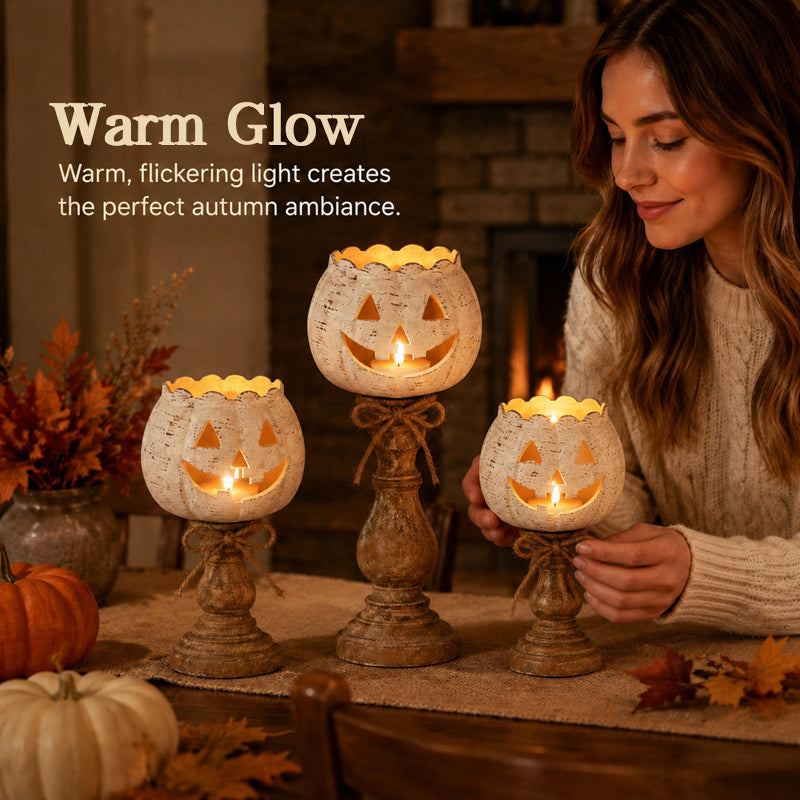🕯️ Create the coziest autumn atmosphere in your home: Pumpkin Candlestick 🎃