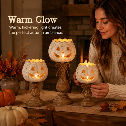 🕯️ Create the coziest autumn atmosphere in your home: Pumpkin Candlestick 🎃