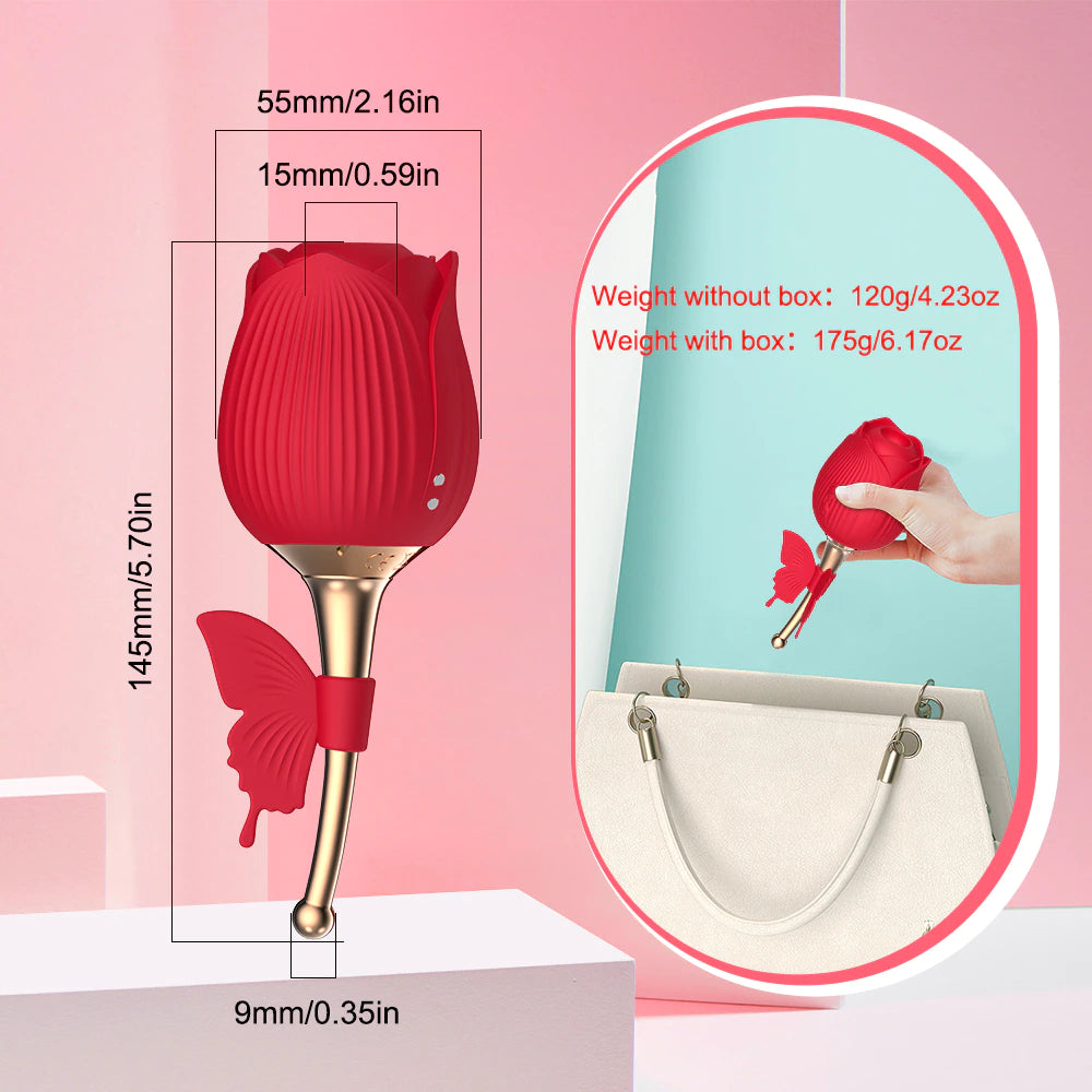 2021 Rose Flower Clitoral Sucking Vibrator G-Spot Vibrator Clit Stimulator Vagina Pussy Massager Adult Sex Toys for Women Orgasm
