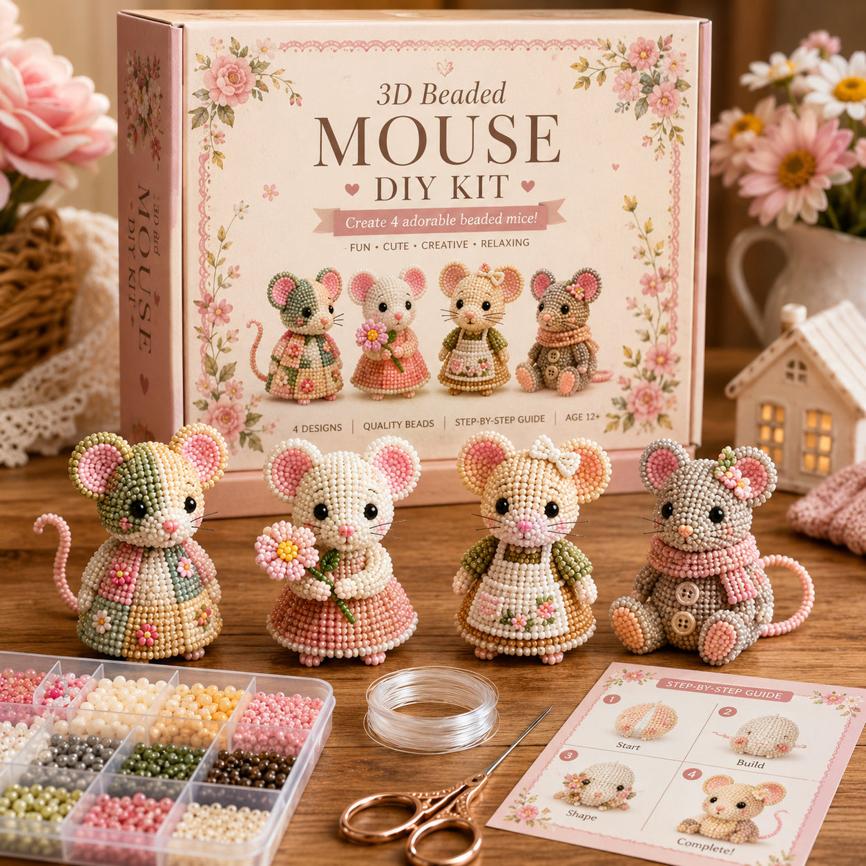 🧵✨ Creative Beaded Mini World 3D DIY Kit Collection