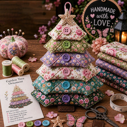 🔥Last Day BUY 2 GET 1 FREE ⭐Layered Fabric Tree Ornament DIY Sewing Kit | Beginner Friendly Handmade Seasonal Decor Gift