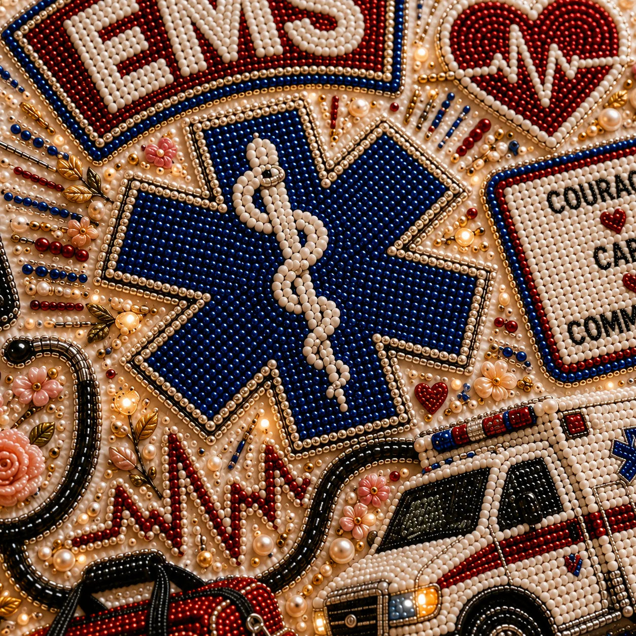 EMS Pearl Art DIY Kit 🚑❤ – Create a Shimmering Tribute to America’s Everyday Heroes