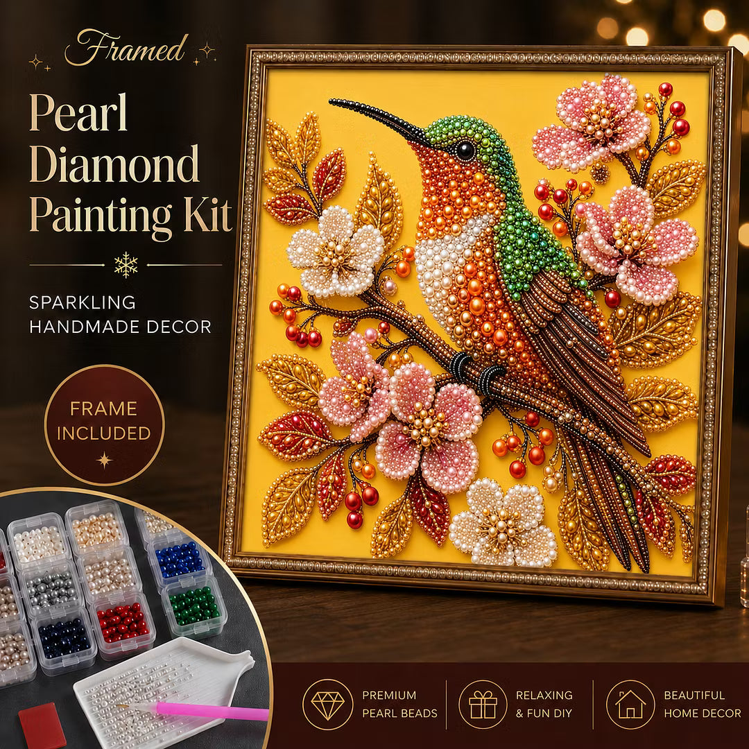 DIY Framed Hummingbird Pearl Art Kit