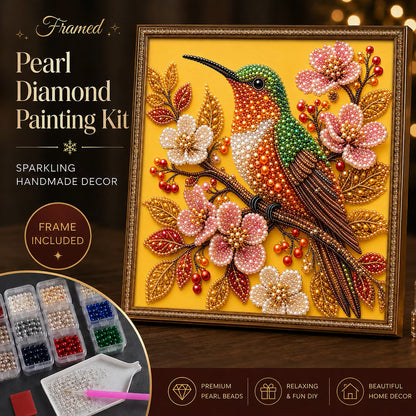 DIY Framed Hummingbird Pearl Art Kit