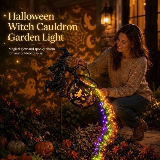 🔥Limited-time offer: 40% off 🔥Halloween Witch Cauldron Garden Lights