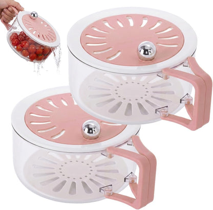 Dual-Function Pro: 2-in-1 Draining & Preservation Basket for Fresh Living 🥬💧