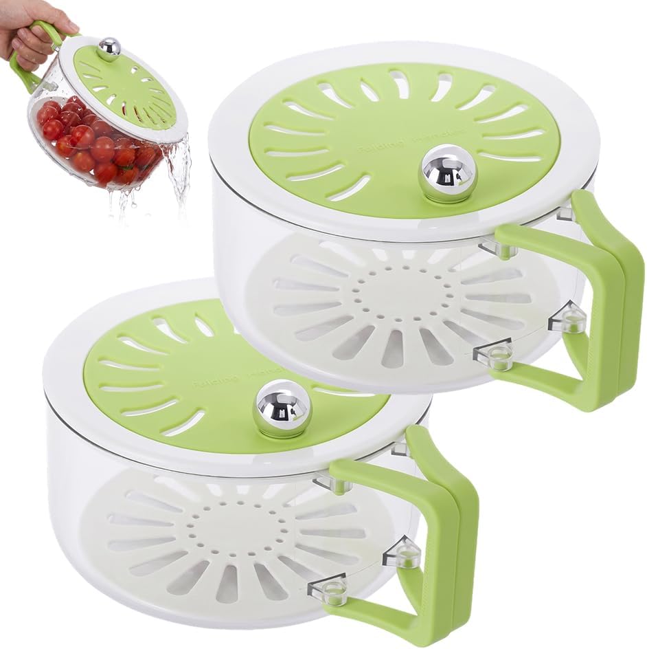 Dual-Function Pro: 2-in-1 Draining & Preservation Basket for Fresh Living 🥬💧