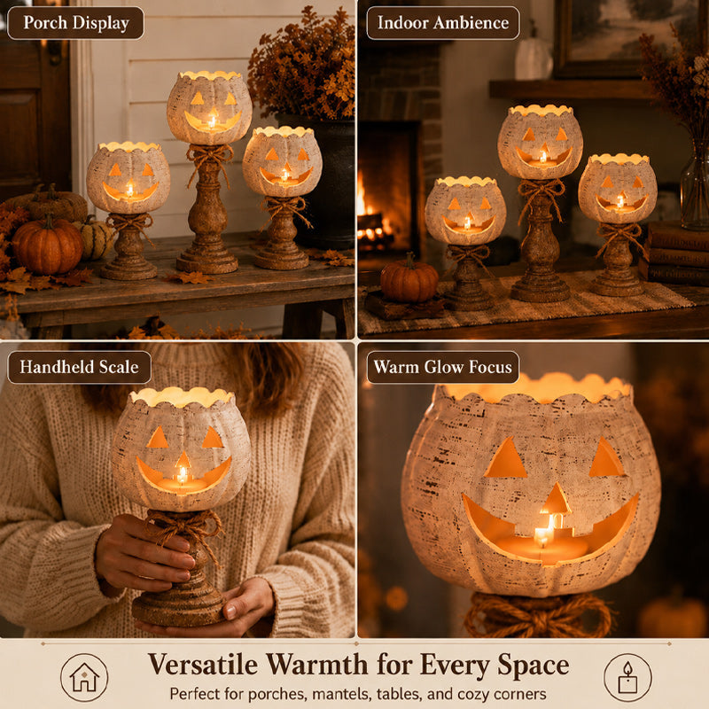 🕯️ Create the coziest autumn atmosphere in your home: Pumpkin Candlestick 🎃