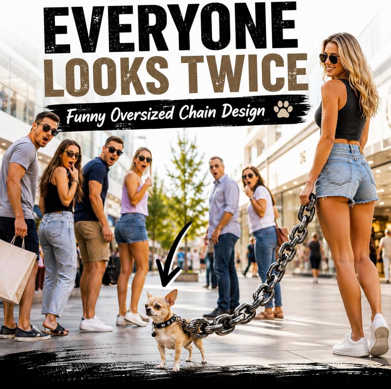 Iron Paw Comedy: The "Heavy" Chain Leash That's Light as a Feather! ⛓️✨