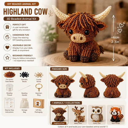 🔥Last Day 49% OFF - 🧵✨Tiny 3D Beaded Animal DIY Kit