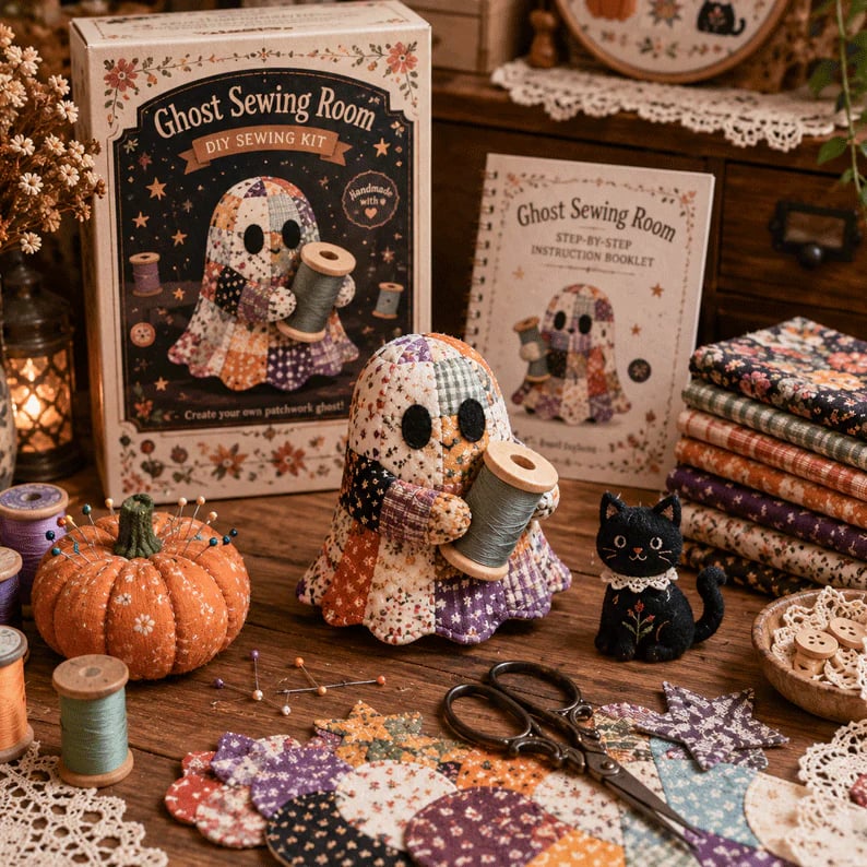 🔥49% Off Last Day - 👻Little Ghost’s Cozy Halloween DIY Patchwork Kit