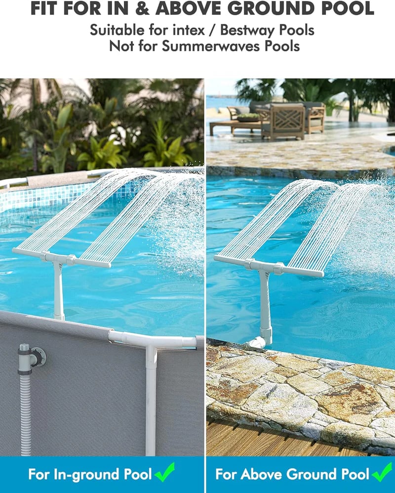🌟 New Series — Pool Fountain for Above-ground Pool & Inground Pool Outdoor Waterfall Spray Installation✨ | 🚚BUY 2 FREE SHIPPING!!!