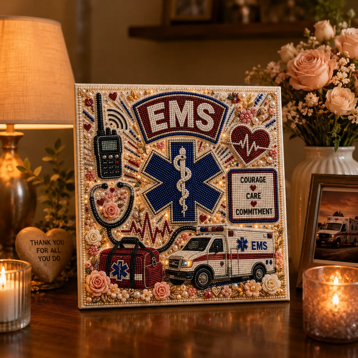 EMS Pearl Art DIY Kit 🚑❤ – Create a Shimmering Tribute to America’s Everyday Heroes