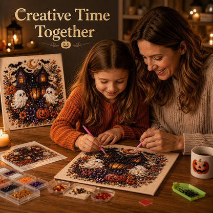 🔥LAST DAY 50% OFF - 🎃Halloween Pearl Diamond Art DIY Kit👻 (No Mess, Beginner)