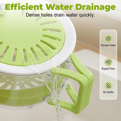Dual-Function Pro: 2-in-1 Draining & Preservation Basket for Fresh Living 🥬💧