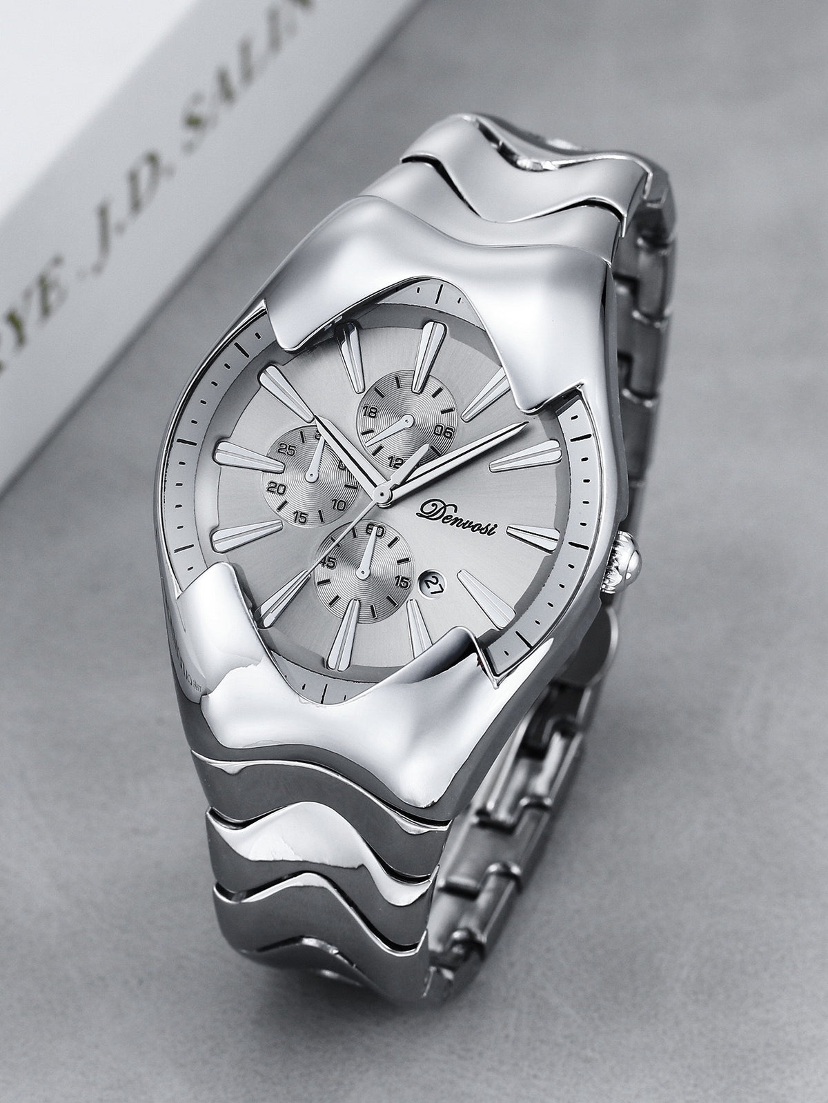 Y2K Wormhole Concept Men's Watch: Avant-garde Quartz Watch with Irregular Dial, Stylish and Unique Men's Clock