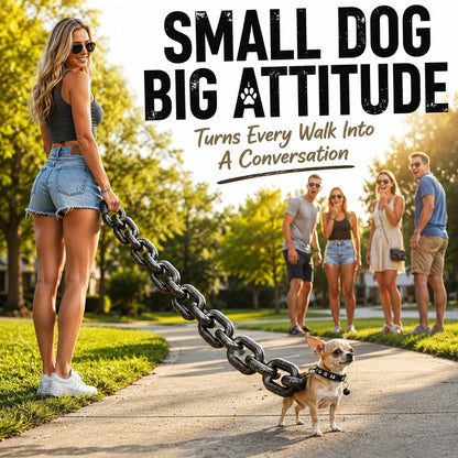 Iron Paw Comedy: The "Heavy" Chain Leash That's Light as a Feather! ⛓️✨