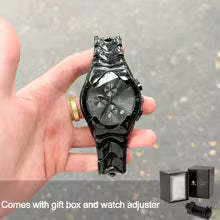 Y2K Wormhole Concept Men's Watch: Avant-garde Quartz Watch with Irregular Dial, Stylish and Unique Men's Clock
