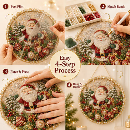 🔥Last Day 49% OFF - 🌸🌻🍂🎄 Four Seasons & Holiday Pearl Art Hanging Wreath Kit ✨