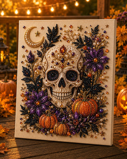 💥 Last Day 49% OFF – 👻✨ Halloween Pearl Art DIY Kit – Turn Tiny Pearls into Spooky-Cute Magic