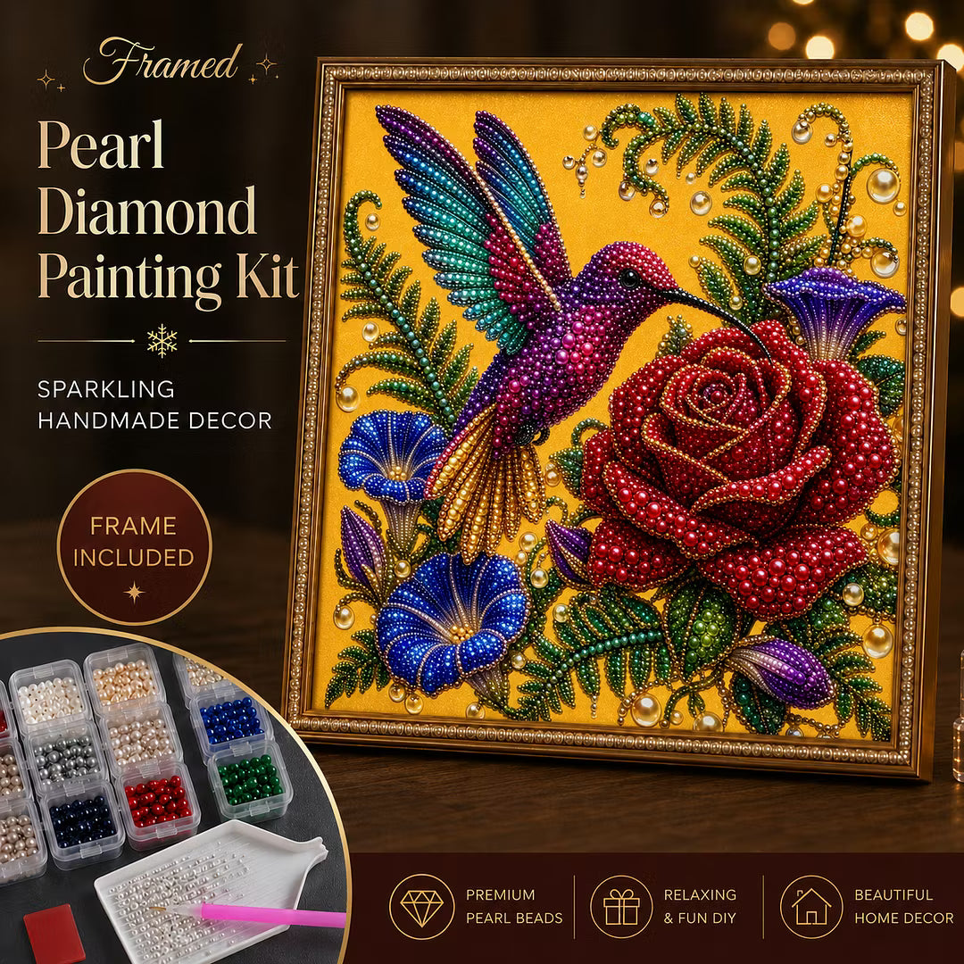 DIY Framed Hummingbird Pearl Art Kit