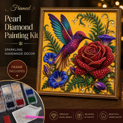 DIY Framed Hummingbird Pearl Art Kit