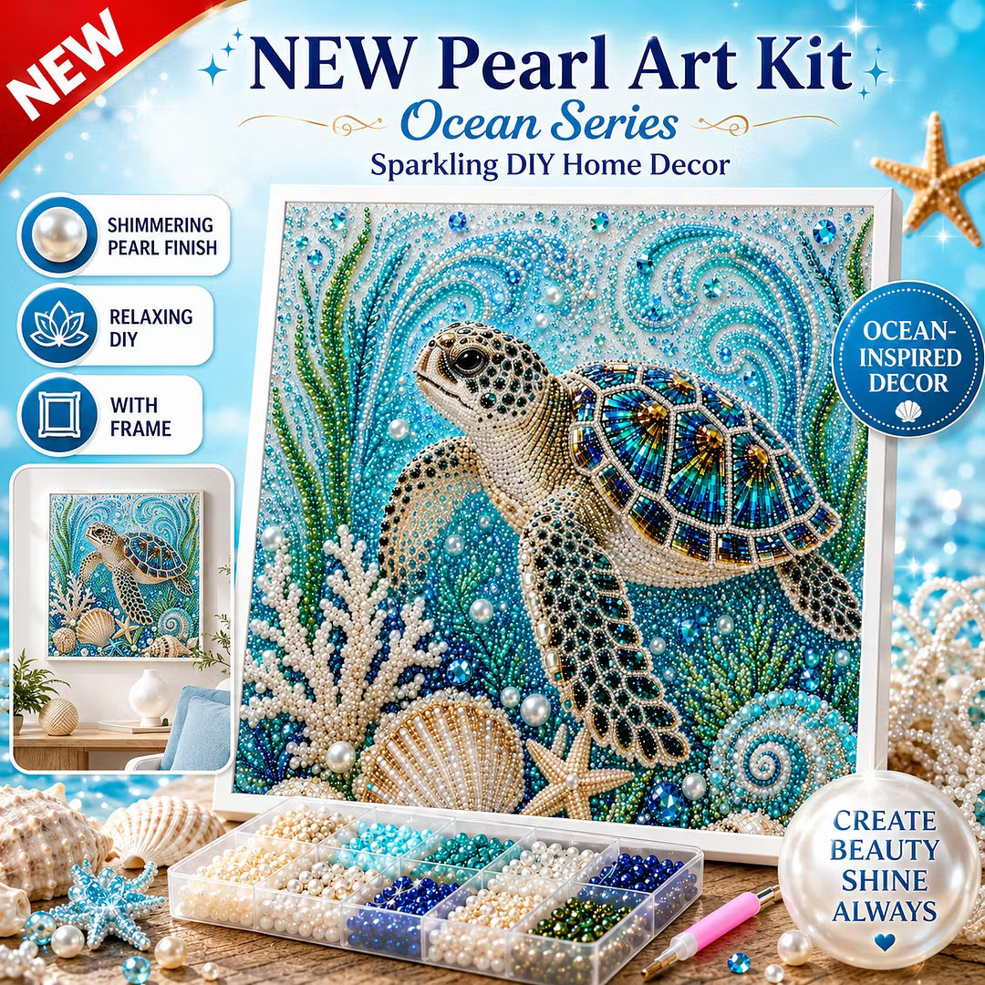 Ocean Friends Pearls Painting Kit DIY Diamond Painting Pearl Dot Crafts
