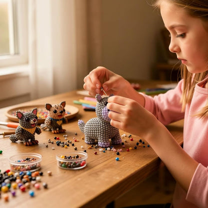 🔥 2026 Mini 3D Beaded Animals DIY Kit - Beginner-Friendly Craft Set